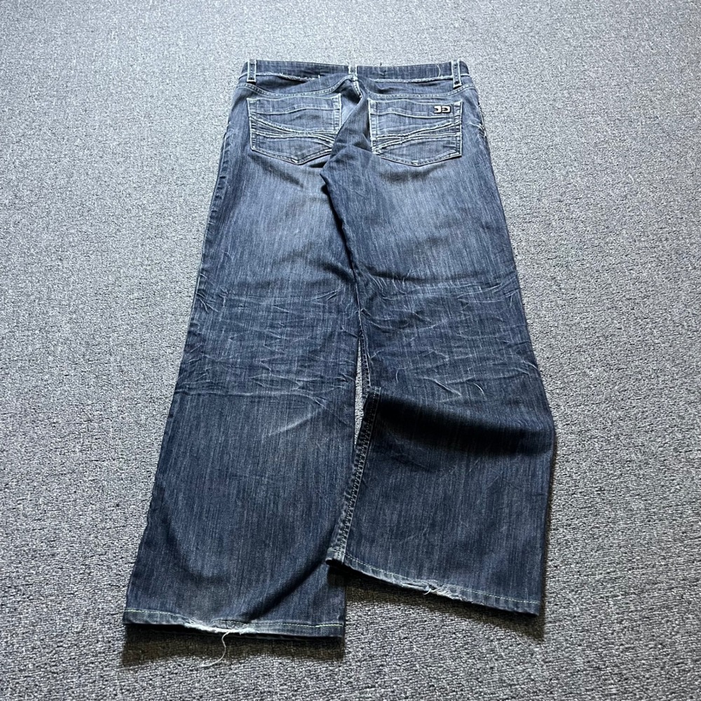 Joe's Jeans Rebel Fit Size 33 Blue Distressed Faded Relaxed Denim Pants